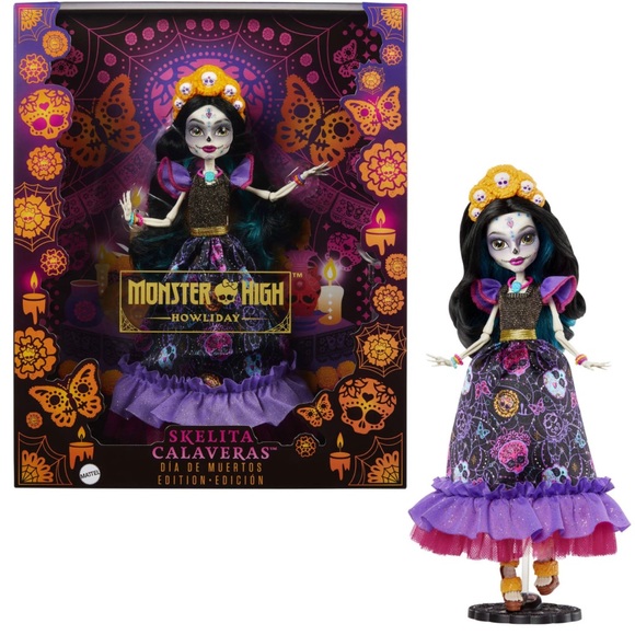 New Monster High Howliday Dia De Muertos Skelita Calaveras...